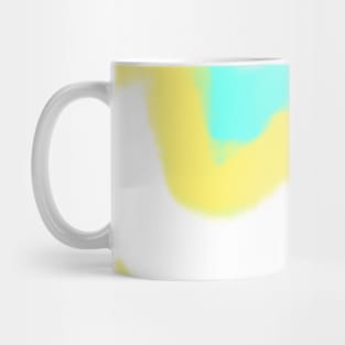 Green yellow watercolor pastel art Mug